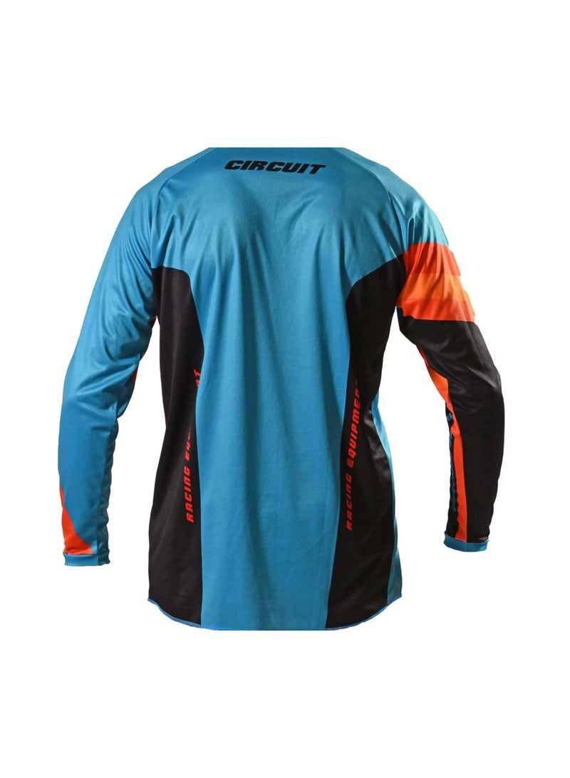 CIRCUIT Cross/Enduro Jersey REFLEX 2022 Water Green/Orange - Image 2