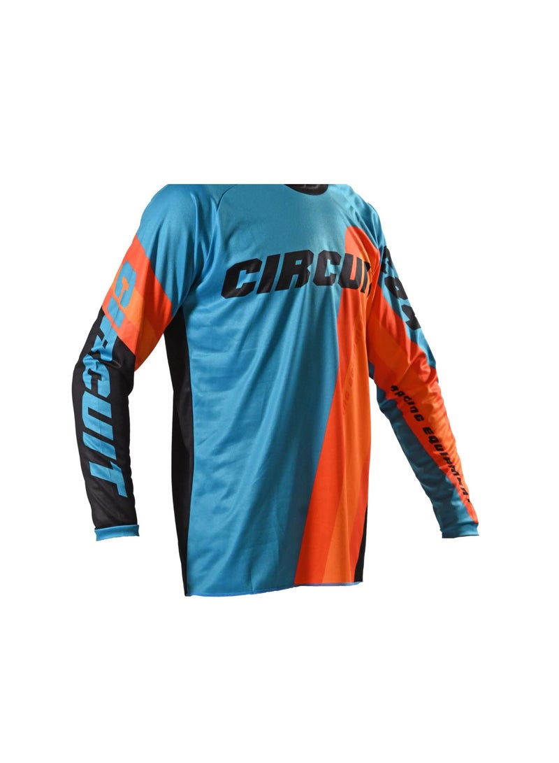 CIRCUIT Cross/Enduro Jersey REFLEX 2022 Water Green/Orange - Image 3