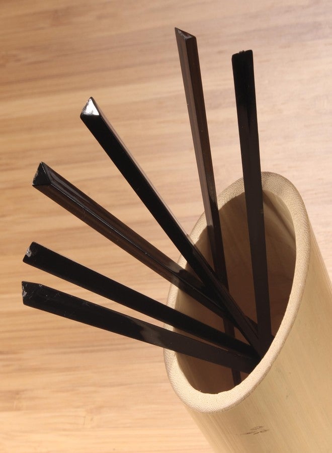 بامبو إم إن - أعواد بلاستيكية مثلثة الشكل لتزيين الفواكه والمقبلات والكوكتيلات، 3.5 بوصة (9 سم) - أسود - 300 قطعة - Image 4