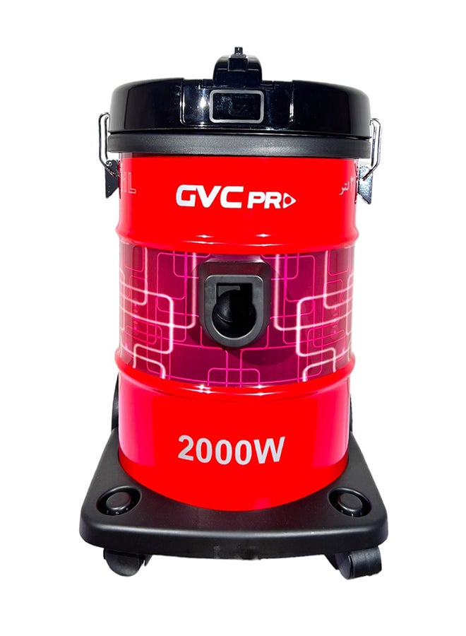 جي في سي برو مكنسة كهربائية مزودة بعلبة تخزين سعة 21 لترا وقدرة 2000 وات 21 L 2000 W GVC-2000 أحمر - Image 3