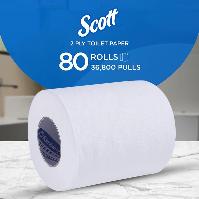 Scott Economical 2 Ply Toilet Paper - 160 Toilet Tissue Rolls x 230 Pulls (36,800 Pulls)- Bathroom Tissue From Kimberly Clark (Pack of 2) - Image 2