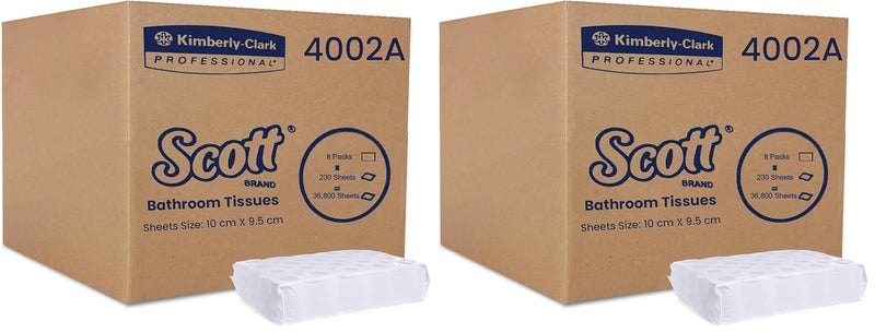 Scott Economical 2 Ply Toilet Paper - 160 Toilet Tissue Rolls x 230 Pulls (36,800 Pulls)- Bathroom Tissue From Kimberly Clark (Pack of 2) - Image 1