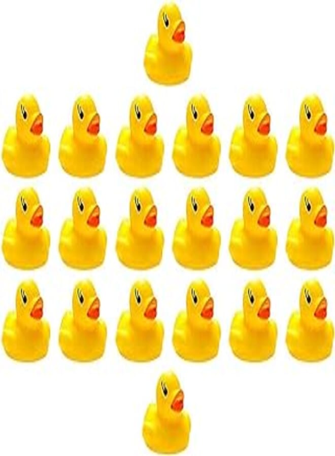 20Pcs Mini Ducks Toys Baby Infant Bath Toy Set Animals Swimming Water Toys Cute Squeezing Duck Baby Bath Toys Kids Gift