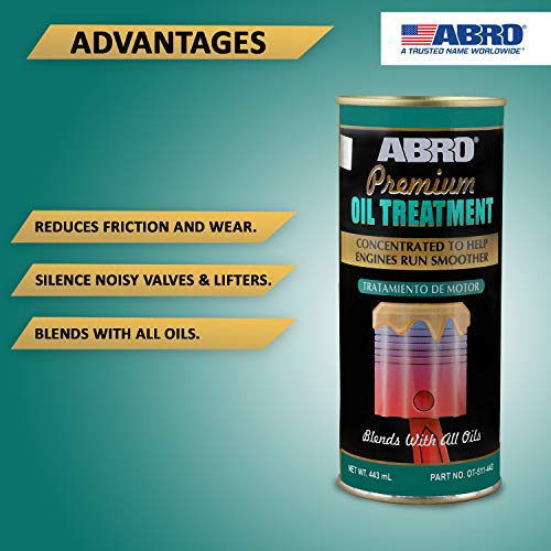 ABRO OT-511-443 Petrol & Diesel Engine Oil Treatment Friction & Sound Reducer for Car SUV & Auto (443ml) - Image 2