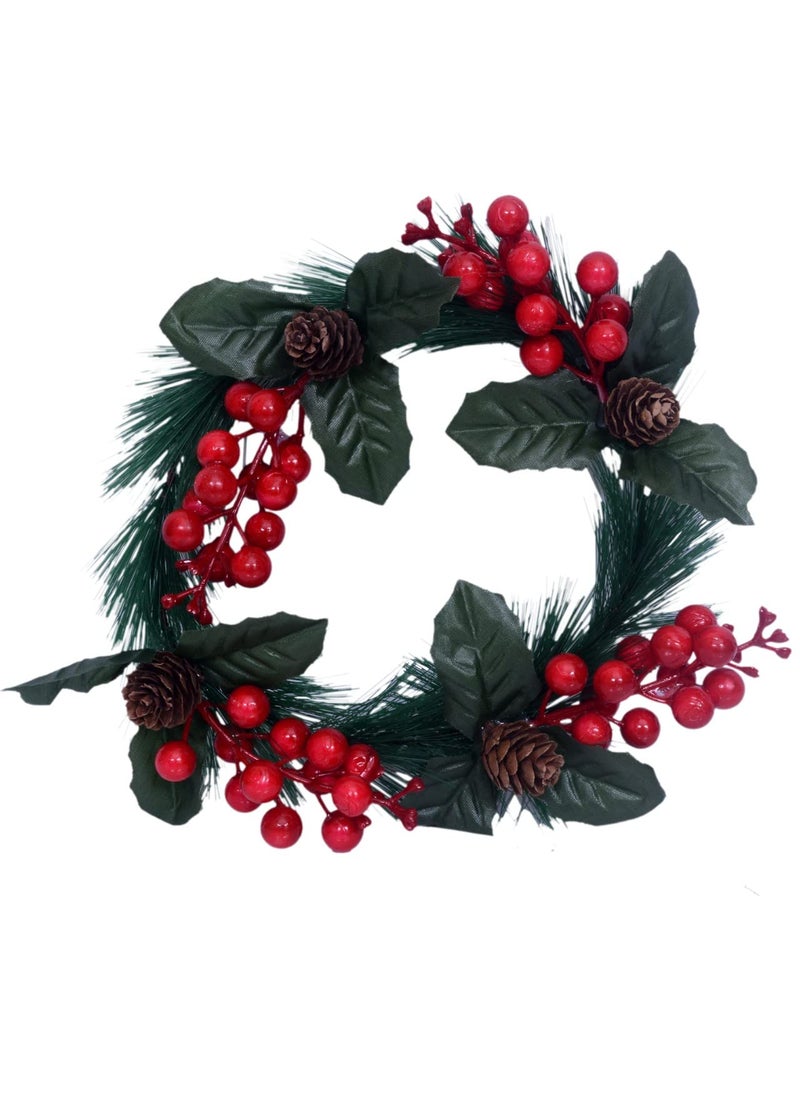 RASHRI ; One For All Rashri one for all Christmas WreathWall Bowknot Hanging Decoration for Xmas PartyDoor 0rnament Christmas Decorations for HomeGiftsWreath 9 inch Diameter  - Image 1
