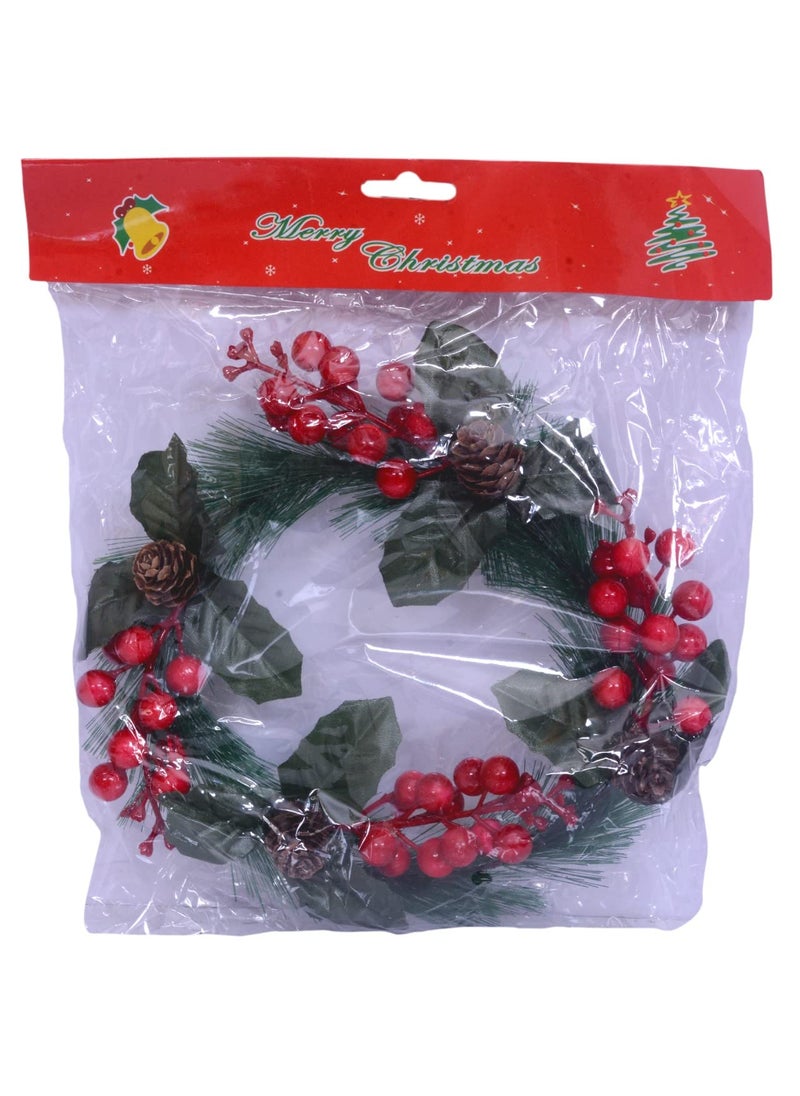 RASHRI ; One For All Rashri one for all Christmas WreathWall Bowknot Hanging Decoration for Xmas PartyDoor 0rnament Christmas Decorations for HomeGiftsWreath 9 inch Diameter  - Image 4