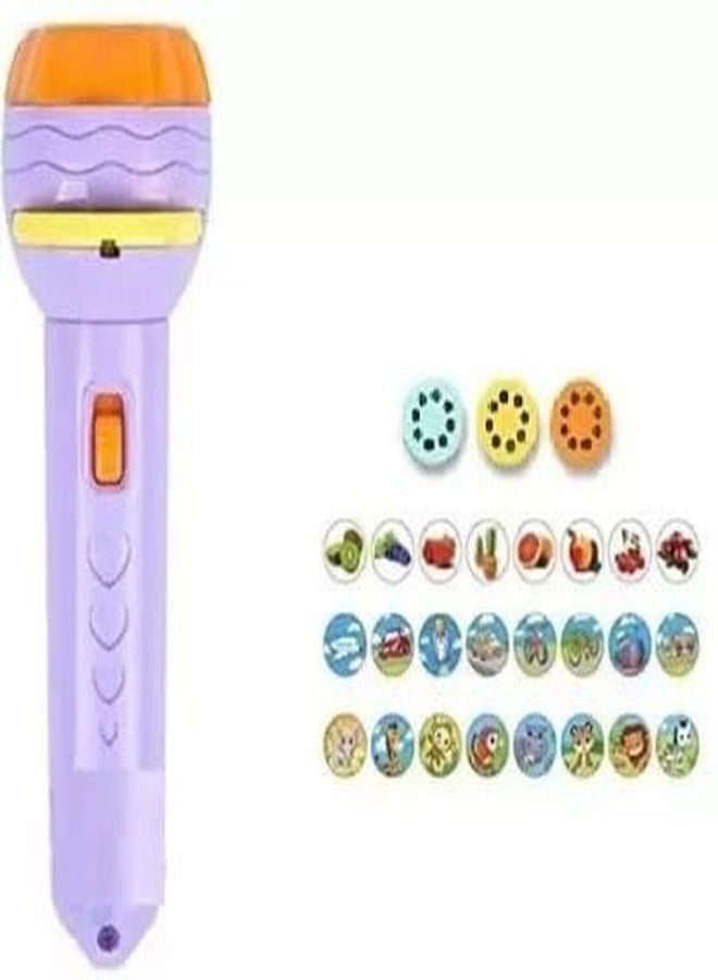 Crazy Buy CrazyBuy 3 Slides 24 Patterns Mini Projector Torch Toy Flashlight for Kids (Multicolor) - Image 1