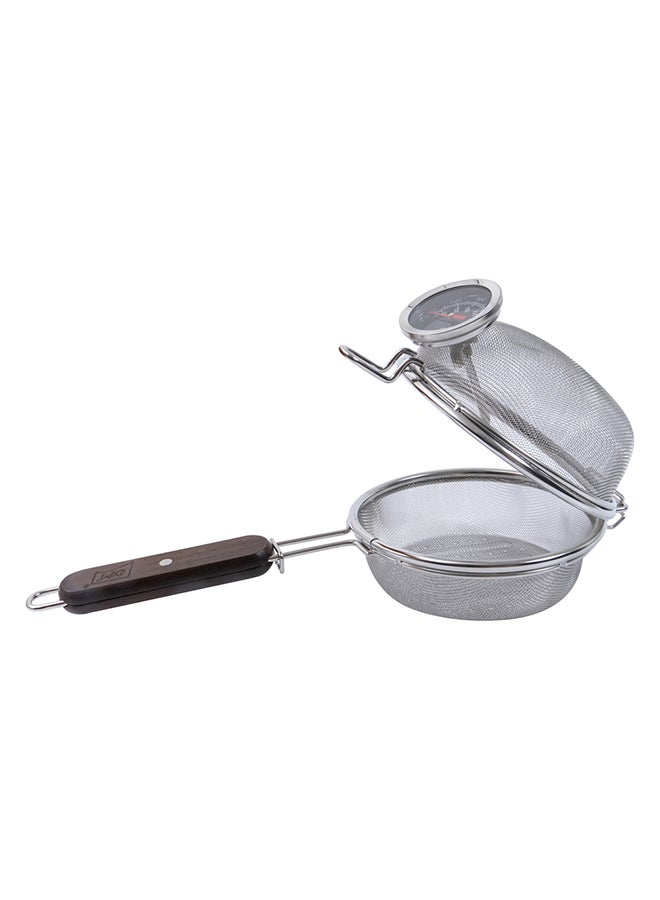 دي بي تي محمصة قهوة مع ميزان حرارة 33.6* 12.7* 6.4 سم- متينة ومقاومة للصدأ - Image 3