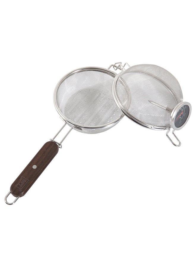 دي بي تي محمصة قهوة مع ميزان حرارة 33.6* 12.7* 6.4 سم- متينة ومقاومة للصدأ - Image 2