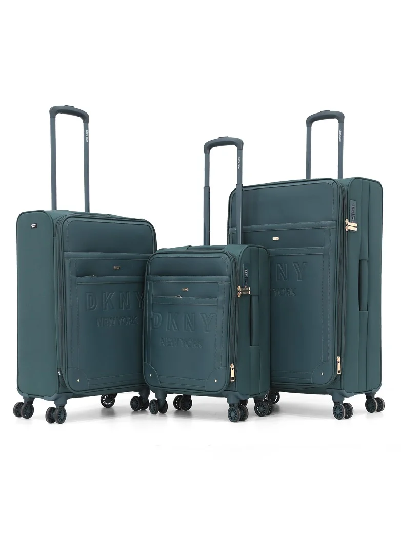 دكني طقم حقائب سفر  ثلاث قطع بعجلات دوارة خفيف الوزن وقابل للتوسيع