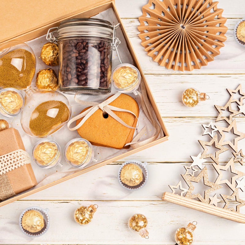 Hedume 100 Pcs Clear Chocolate Box Holder, Plastic Round Chocolate Candy Wrapper Holder, Chocolate Ball Bouquet Holder, Candy Packaging Case for Birthday Wedding Party Decor - Image 5