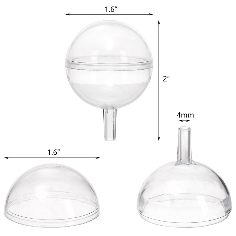 Hedume 100 Pcs Clear Chocolate Box Holder, Plastic Round Chocolate Candy Wrapper Holder, Chocolate Ball Bouquet Holder, Candy Packaging Case for Birthday Wedding Party Decor - Image 3