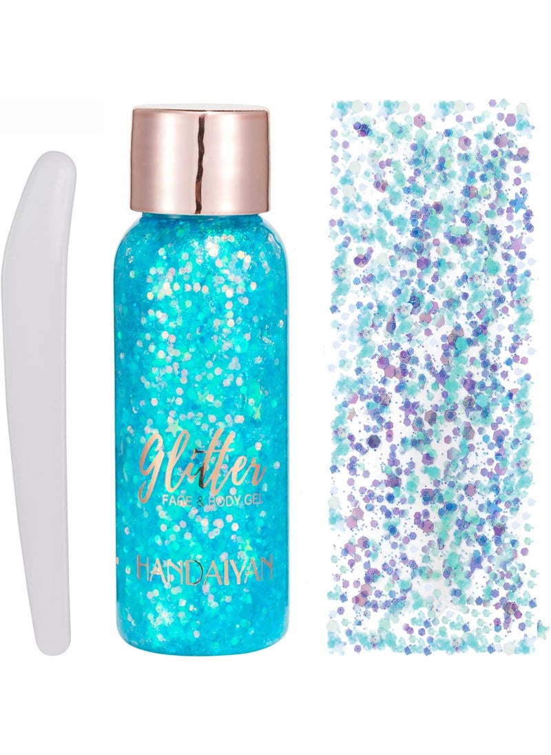 Corleone - Corleone Body Glitter, Holographic Face Glitter Gel for Women Girls, Waterproof Shimmer Liquid Glitter Eyeshadow for Rave Festival Party - Image 1