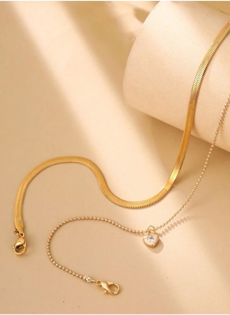 Elegance - Trendy Gold Stainless Steel Anklet For Women - Image 1