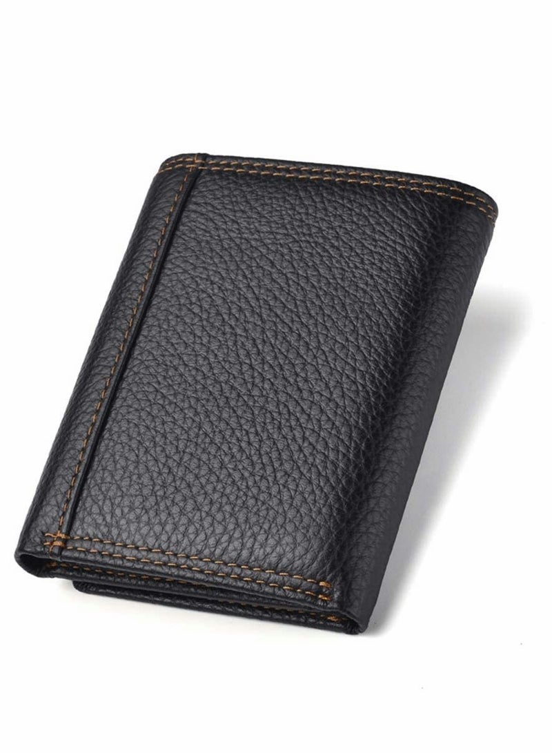 Beauenty Splicing Leather Men's Wallet (Black) - Image 5