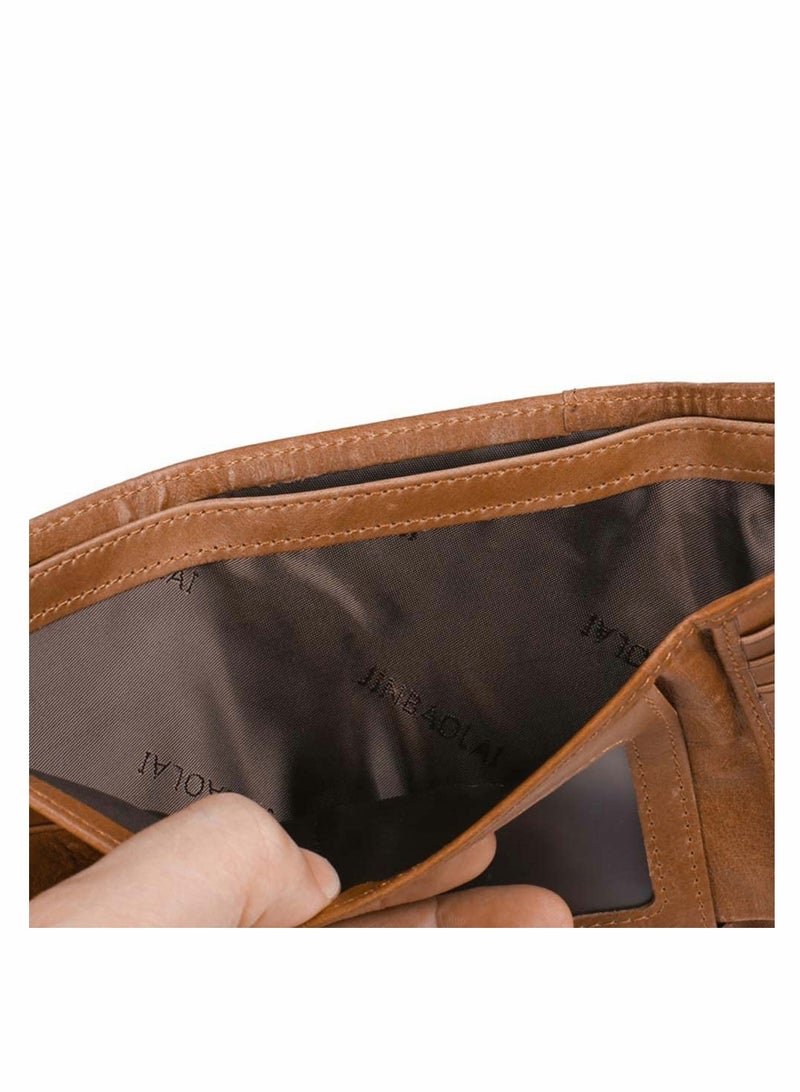 Beauenty Splicing Leather Men's Wallet (Black) - Image 4