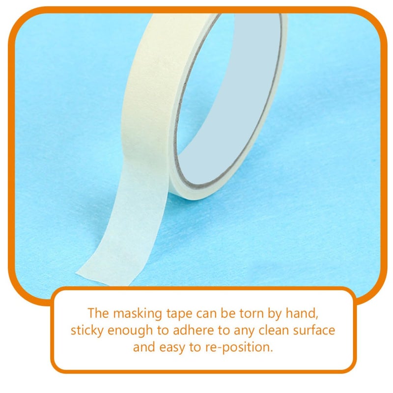 Medium White Masking Tape 5pcs Tearable for Painting Watercolor Sketching DIY Crafts - Image 4