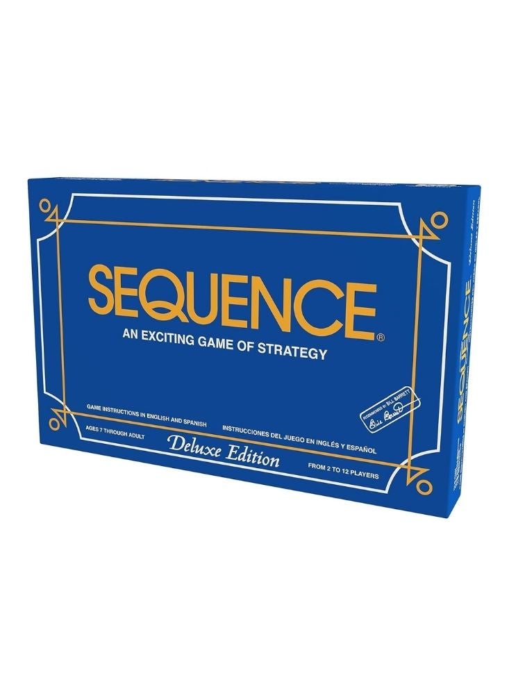 Sequence Deluxe Board Game Strategy Set with Cards and Playing Chips - Image 2