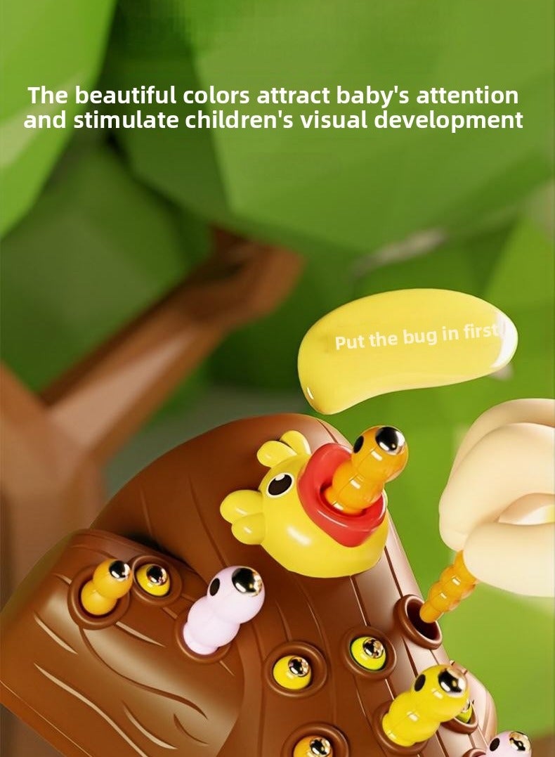 Woodpecker Catching Insects Feeding Insect Magnetic Toys Suitable for 2-4 Years Old Toddlers Children's Early Education Educational Toys - Image 3