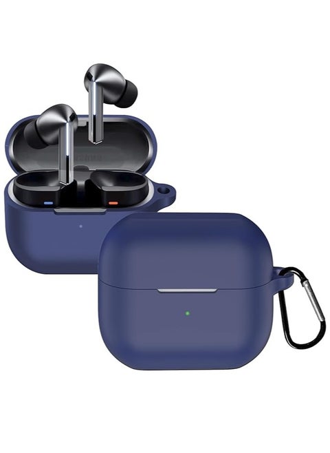 Case for Samsung Galaxy Buds 3/Buds3 Pro, Protective Silicone Case with Carabiner, Ultra Slim Anti-fall Full Protection, Portable Case Case for Galaxy Buds 3/3 Pro, Blue