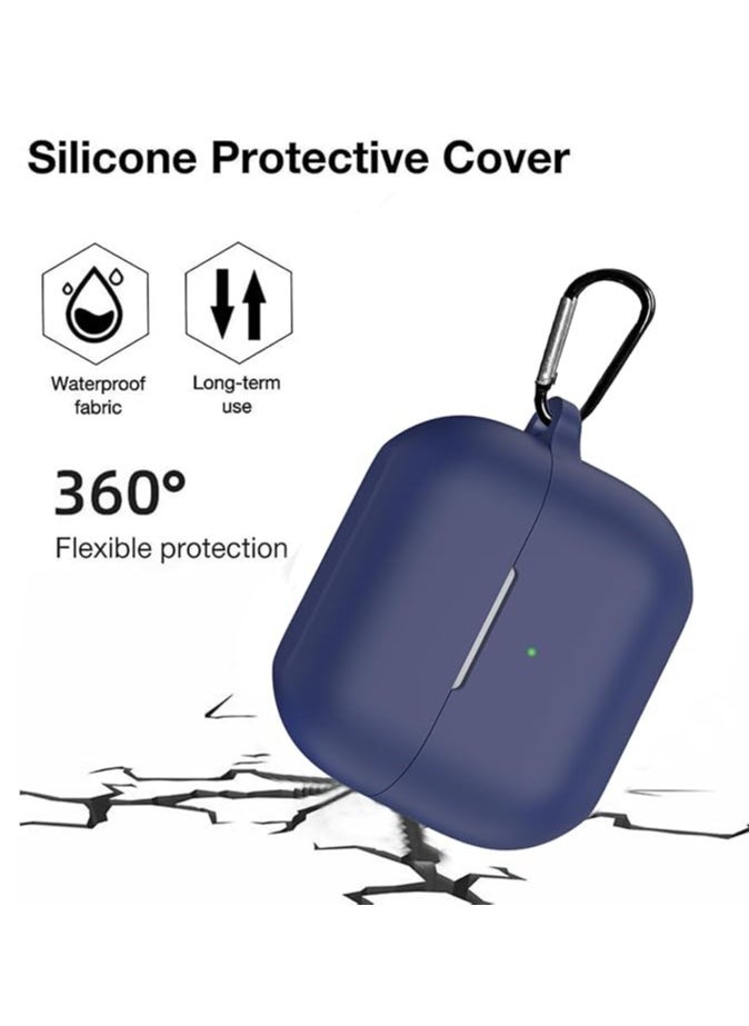 Case for Samsung Galaxy Buds 3/Buds3 Pro, Protective Silicone Case with Carabiner, Ultra Slim Anti-fall Full Protection, Portable Case Case for Galaxy Buds 3/3 Pro, Blue