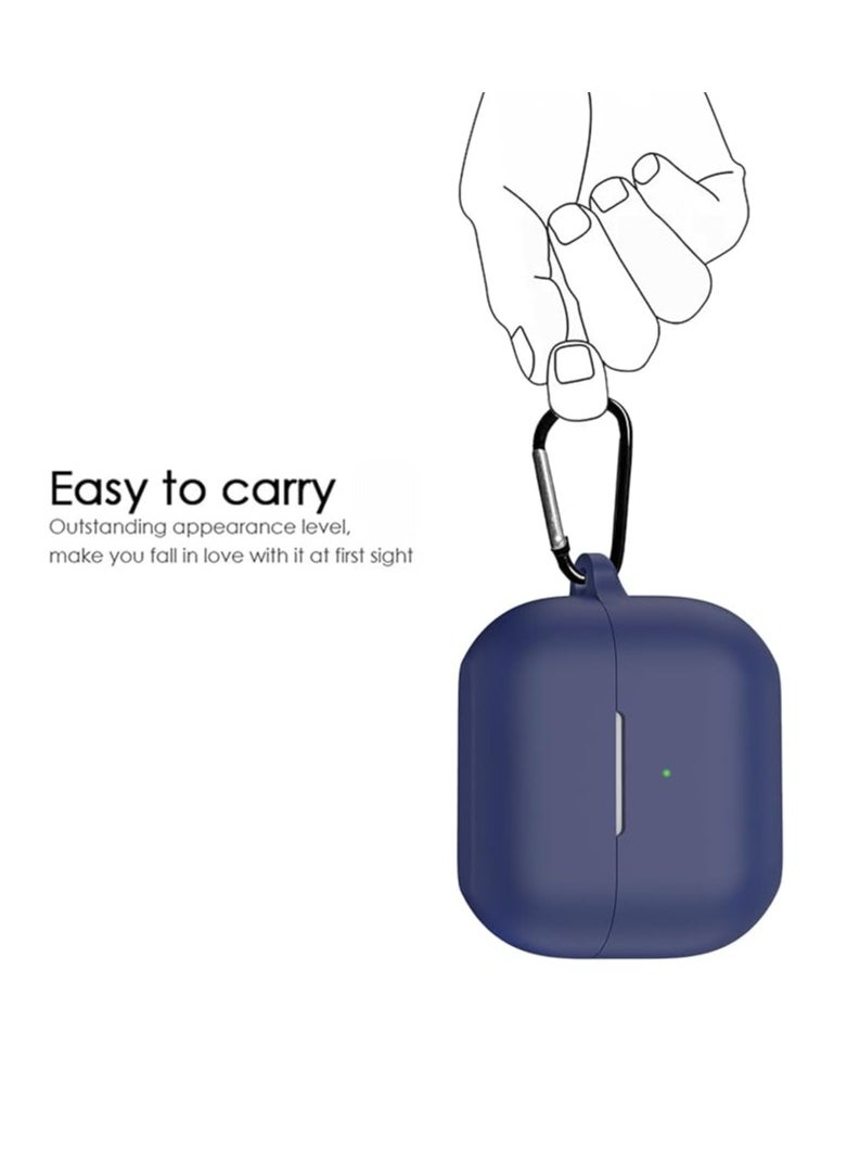 Case for Samsung Galaxy Buds 3/Buds3 Pro, Protective Silicone Case with Carabiner, Ultra Slim Anti-fall Full Protection, Portable Case Case for Galaxy Buds 3/3 Pro, Blue