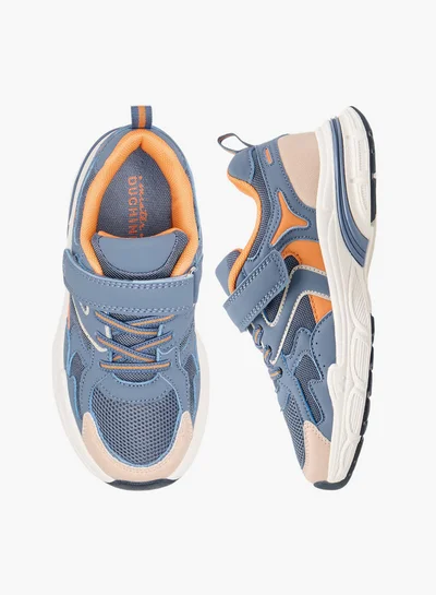 Mister Duchini Boys Panelled Sneakers with Hook and Loop Closure