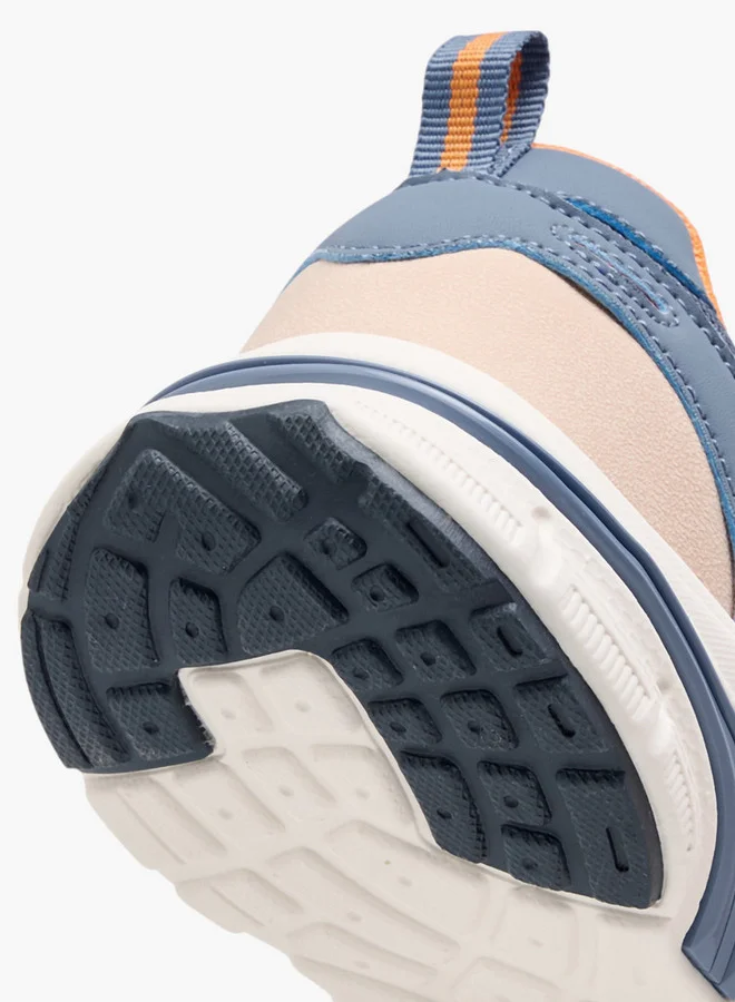 Mister Duchini Boys Panelled Sneakers with Hook and Loop Closure