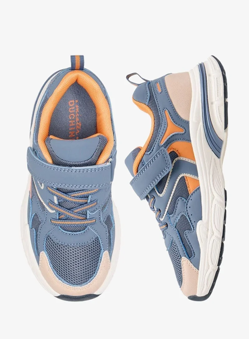 Mister Duchini Boys Panelled Sneakers with Hook and Loop Closure