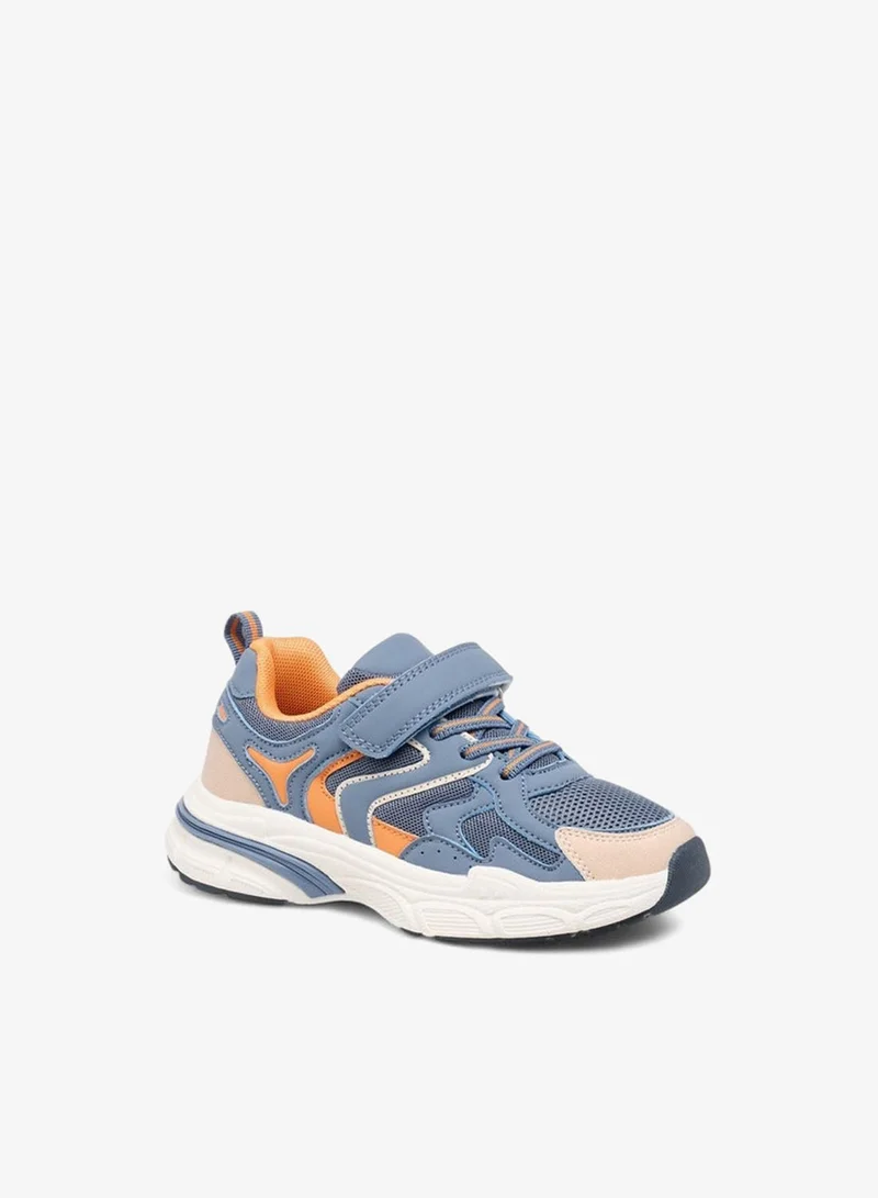 Mister Duchini Boys Panelled Sneakers with Hook and Loop Closure