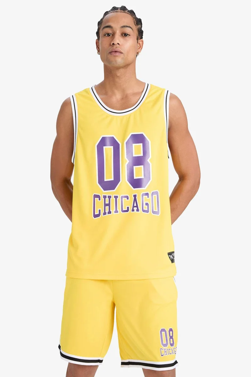 ديفاكتو DeFactoFit Fast Drying Standard Fit Printed Sports Tank Top