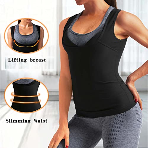 MOLLDAN Womens Sauna Vest Sweat Tank Top Shapewear Slimming Workout Shirt(2001-S/M-01) - Image 3