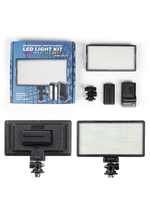416 Square Flat Fill Light Mobile Phone Self-timer Fill Light Portable Three-color Light Photo Beauty Shooting Video-Specifications:Led 416 (without Battery By Default)