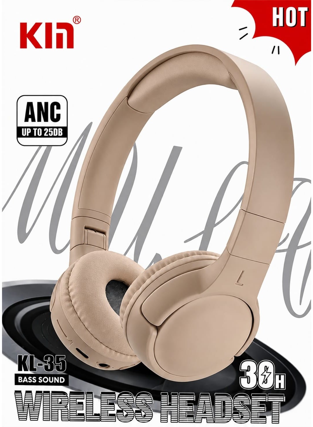 كين كين سماعات رأس لاسلكية KL-35 Sound Form Isolate مع إلغاء الضوضاء النشط