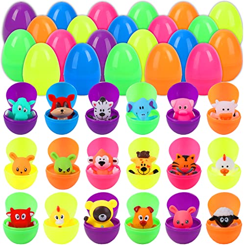 Lumiparty 18pcs Easter Eggs PreFilled with Animal Finger Puppets for Easter Party Favors Easter Basket Stuffers Easter Egg Fillers Easter Eggs Hunt Classroom Prize Supplies - Image 5