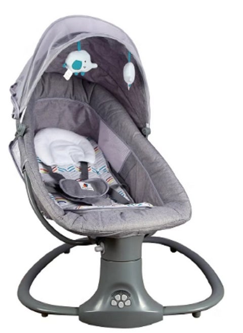 3-In-1 Multi-Functional Baby Bassinet Swings With Remote Control And 5 Adjustable Speeds, Upto 36 Months, Grey