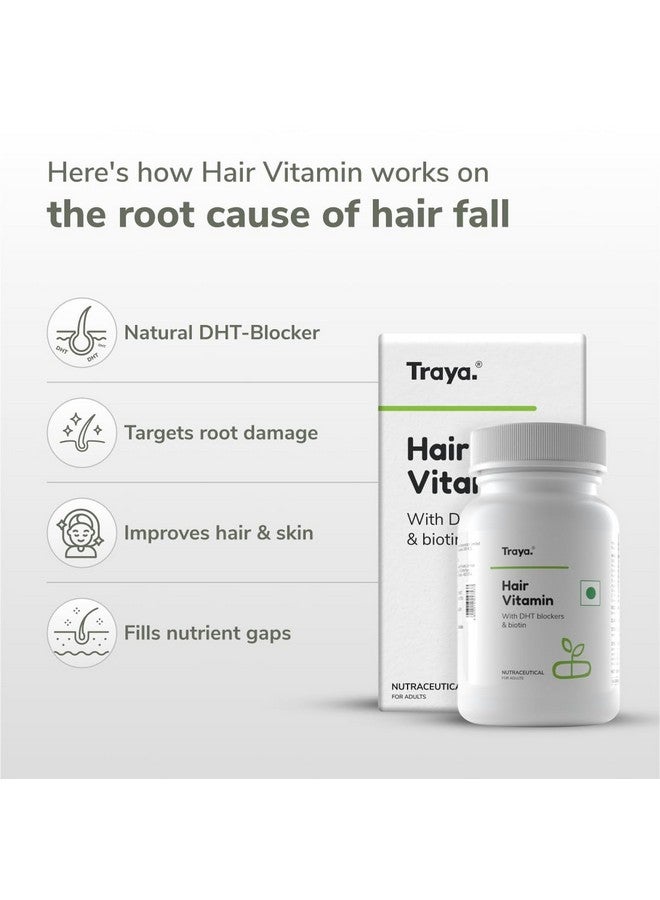 Traya Hairfall Control Combo | Contains Dht Blocker & Hair Growth Actives | Biotin, Bhringraj, Redensyl, Procapil And Capixyl | (Hair Vitamin 30 Capsules + Hair Recap Serum 30Ml) - Image 4