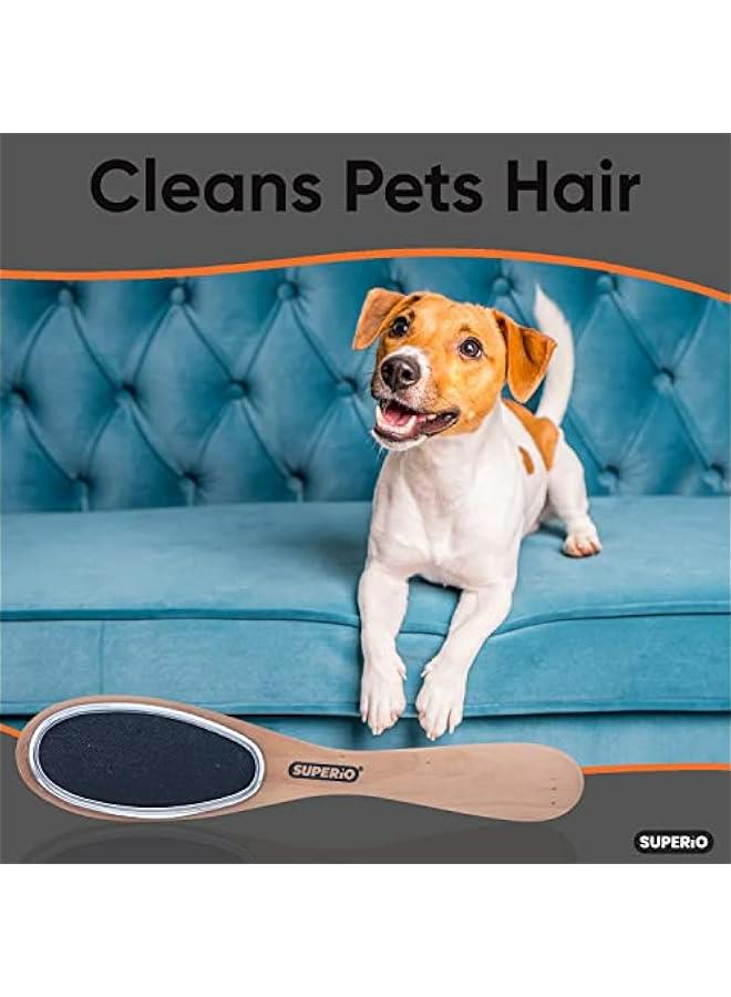 Black Wood Handle 3-in-1 Lint Remover, Clothing Brush, and Shoe Horn - Image 5