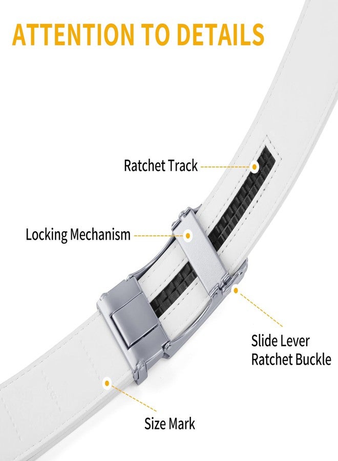 سينديفن حزام رجالي من الجلد من SENDEFN، مزود بإبزيم أوتوماتيكي قابل للتعديل، مناسب للارتداء الرسمي وغير الرسمي، يأتي مع علبة هدايا. - Image 2