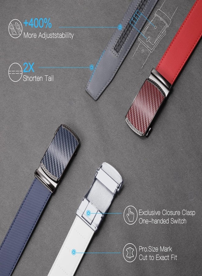 سينديفن حزام رجالي من الجلد من SENDEFN، مزود بإبزيم أوتوماتيكي قابل للتعديل، مناسب للارتداء الرسمي وغير الرسمي، يأتي مع علبة هدايا. - Image 3