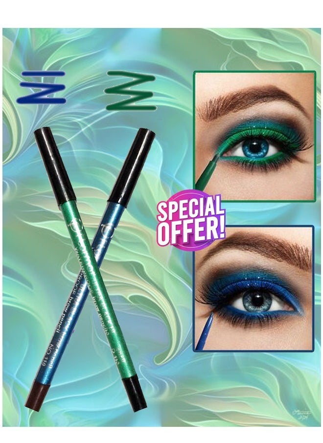 Generic - Kohl And Eyeshadow Offer 2 Color Green & Blue - Image 1