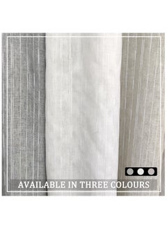 Intex Curtains House Linen Curtains For Living Room, Natural Semi Sheer Curtains & Drapes With Random White Stripes - Two Hanging Options - One Piece - pzsku/ZDC57921FBC4C74AFCD6AZ/45/_/1734363063/1503b722-4b91-48fa-9a42-0fddfeaad8b9