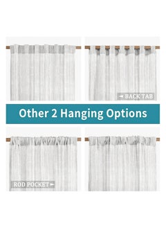 Intex Curtains House Linen Curtains For Living Room, Natural Semi Sheer Curtains & Drapes With Random White Stripes - Two Hanging Options - One Piece - pzsku/ZDC57921FBC4C74AFCD6AZ/45/_/1734363065/0b417d99-968e-4c12-ac53-5e21eacc9e59