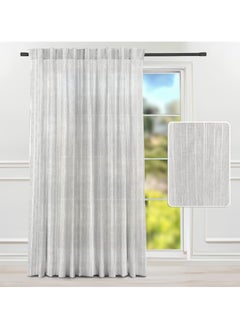 Intex Curtains House Linen Curtains For Living Room, Natural Semi Sheer Curtains & Drapes With Random White Stripes - Two Hanging Options - One Piece - pzsku/ZDC57921FBC4C74AFCD6AZ/45/_/1734363067/7379660d-210d-4c77-b373-7079f290d540