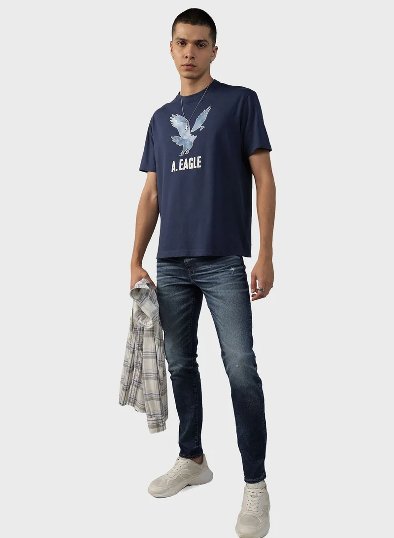 American Eagle Graphic Crew Neck T-Shirt