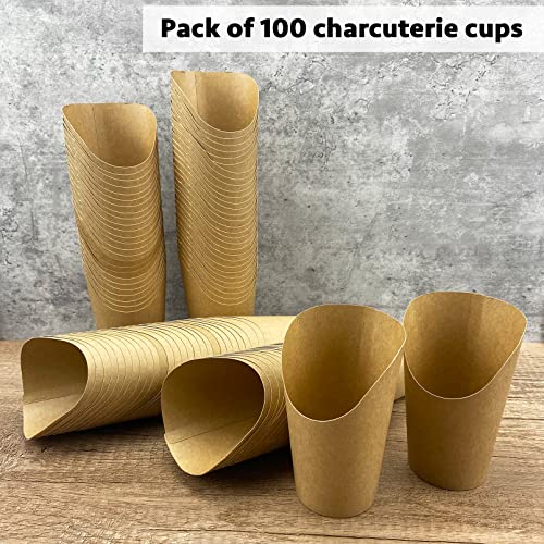 CAMKYDE 100 Pcs French Fries Holder, 12oz Disposable Paper French Fry Cups Charcuterie Cups for all Occasions (12oz) - Image 4