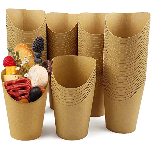CAMKYDE 100 Pcs French Fries Holder, 12oz Disposable Paper French Fry Cups Charcuterie Cups for all Occasions (12oz) - Image 1