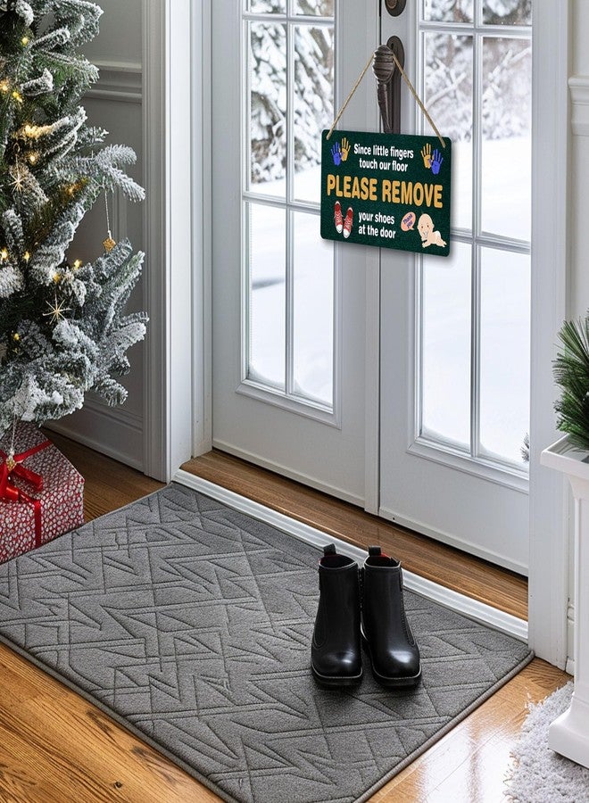 Yoecod Please Take Off Your Shoes The Kids Lick The Floor Please Remove Your Shoes Sign Front Door No Shoe In The House Dont Touch Baby Signs Find Your Seat Wood Sign Cute Shoes Now Take Them Off Signs 12x6 In - Image 3