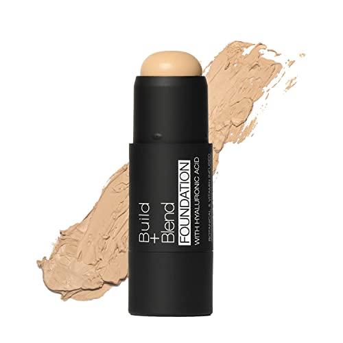 Palladio BUILD BLEND Foundation Stick Medium Coverage Buildable Contour Stick for Face Ultra Blendable Creamy Formula for a Natural Shine Free Finish Natural Beige - Image 2