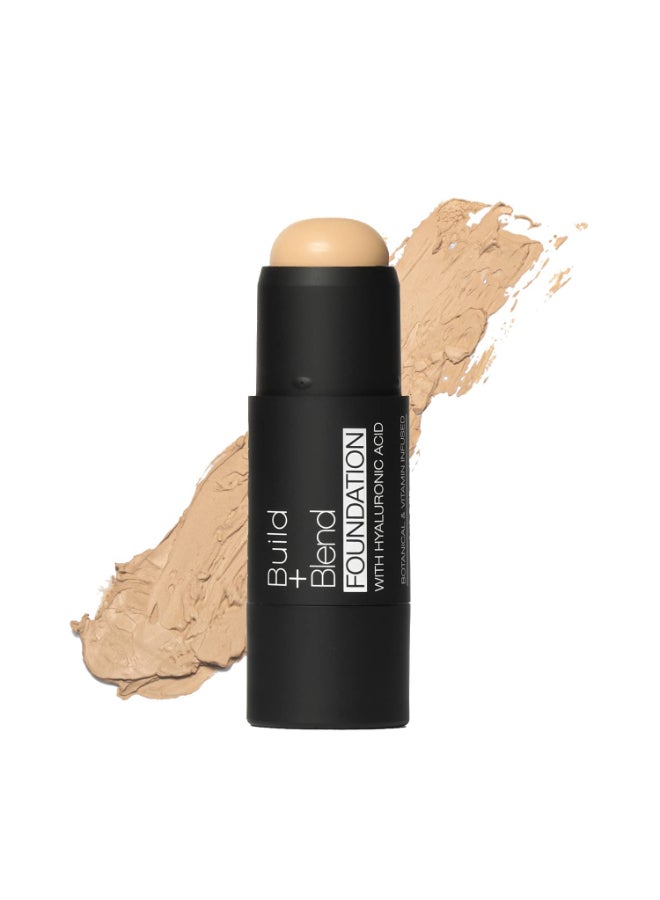 Palladio BUILD BLEND Foundation Stick Medium Coverage Buildable Contour Stick for Face Ultra Blendable Creamy Formula for a Natural Shine Free Finish Natural Beige - Image 3